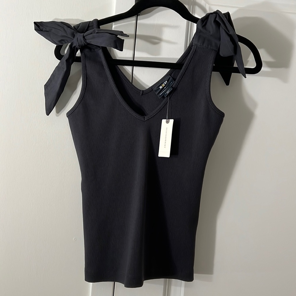 NWT Anthropologie shoulder tie tank-top